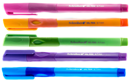 Ручка Schreiber для левшей синяя,  0.7мм